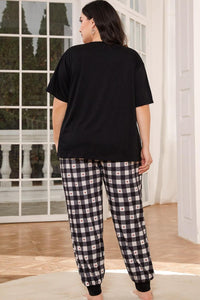 Plus Size Live Simply Plaid Pajama Set