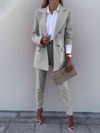 Refined Elegance Blazer and Pants Suit
