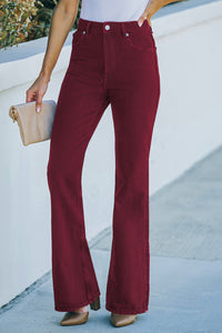 Color Me Red Flare Leg Jeans