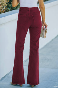 Color Me Red Flare Leg Jeans