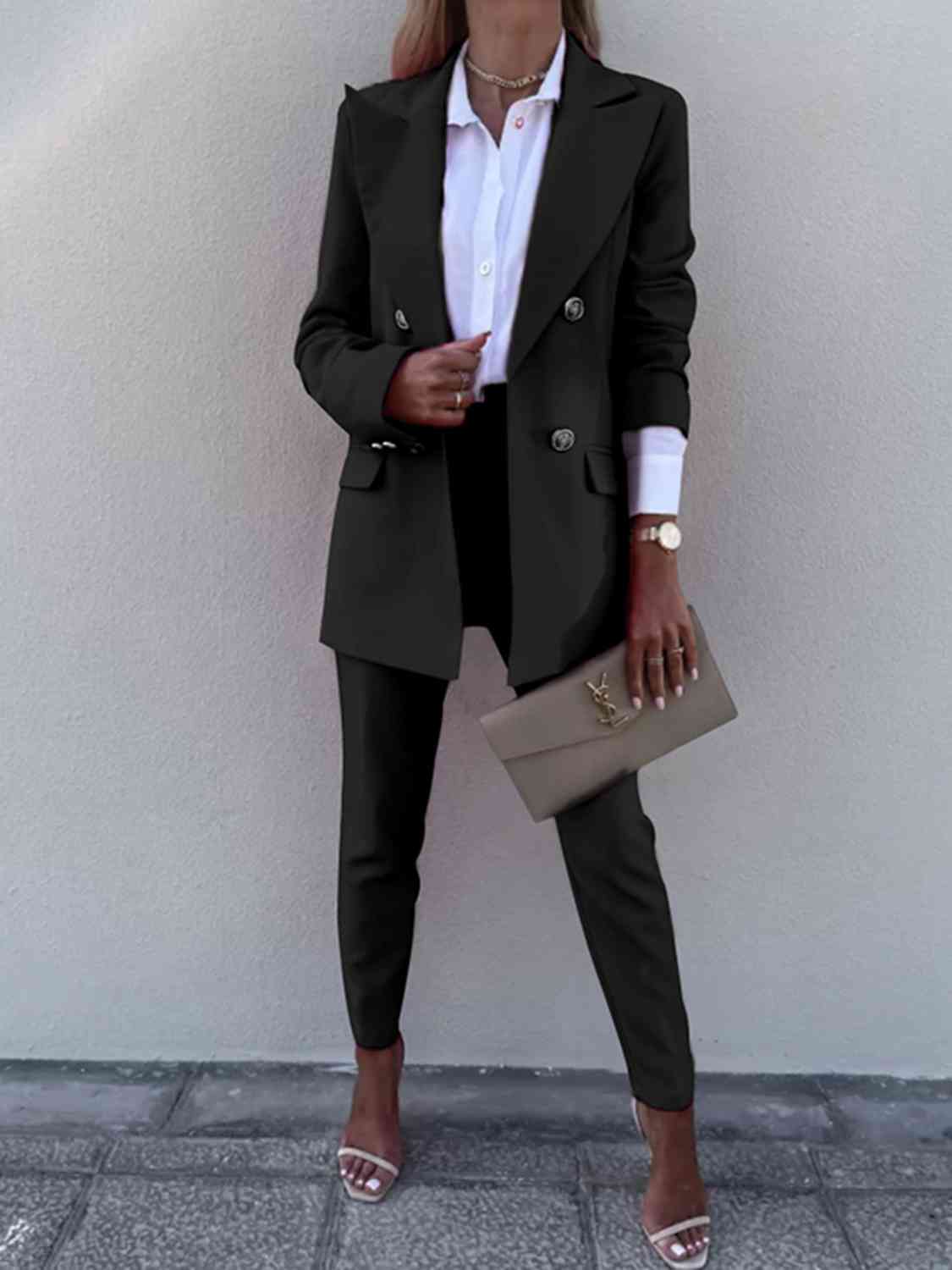 Refined Elegance Blazer and Pants Suit